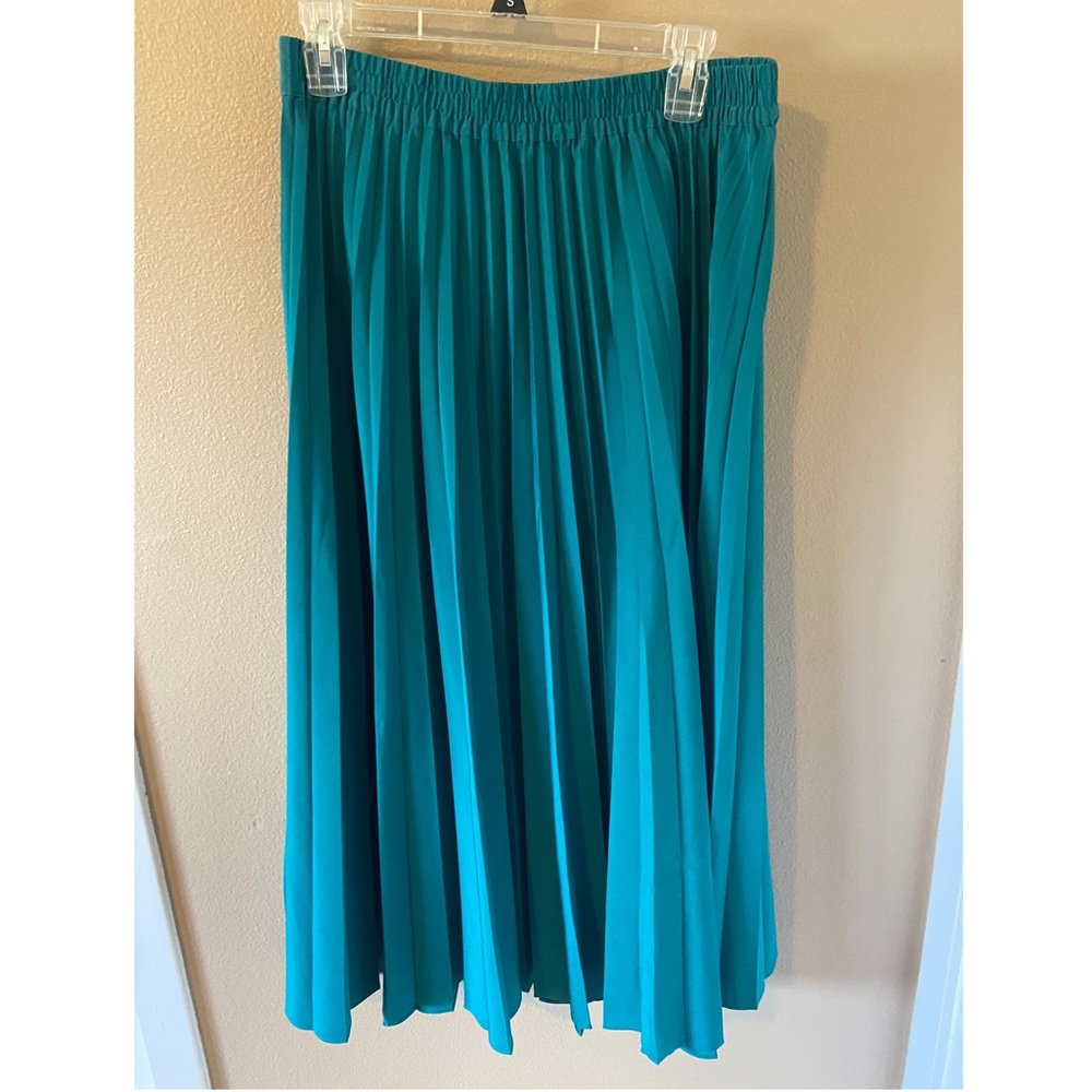 Together Teal Maxi Skirt with Pleats